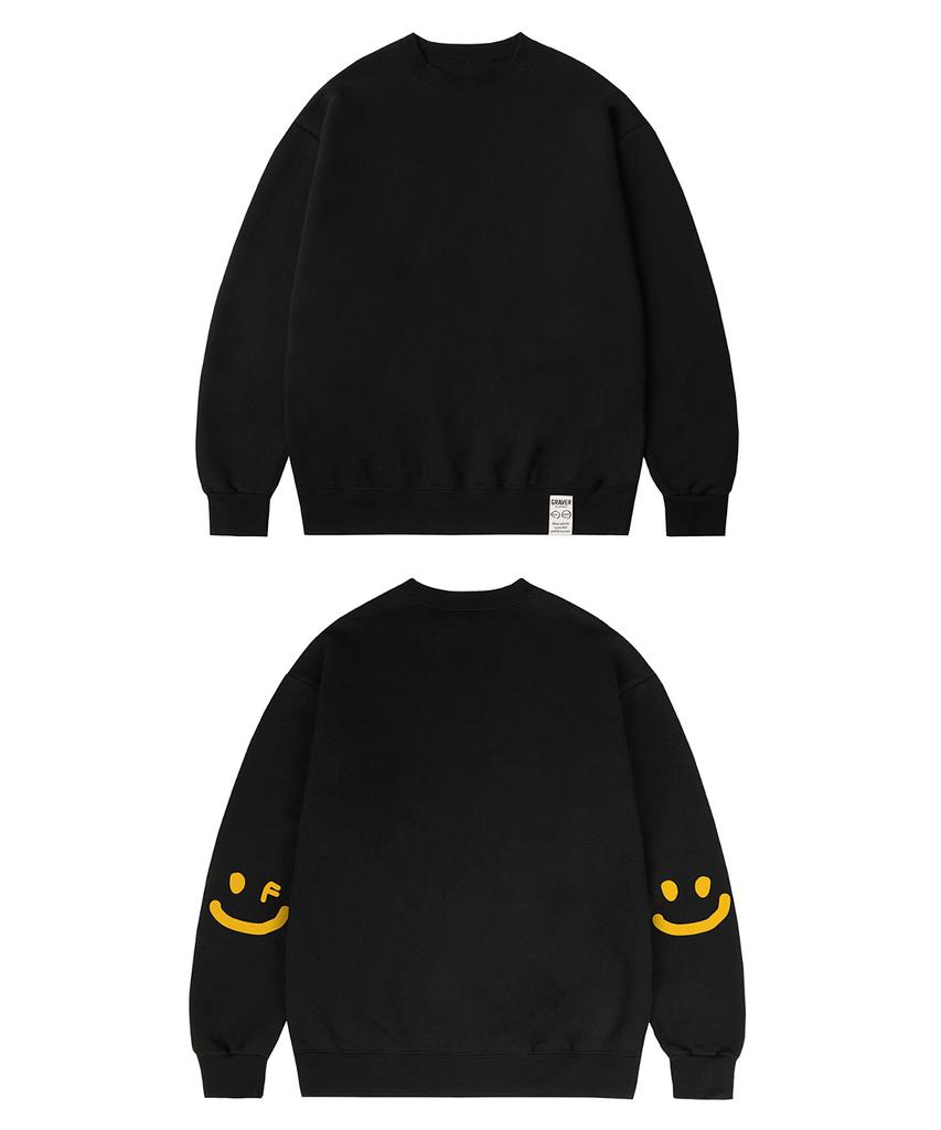 GRAVER [Unisex] Elbow Smile Drawing Sweatshirt_5 Colors