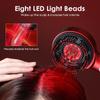 Electric Hair Regrowth Brush with Red Light Machine Acupoint Scalp Massage Anti-Hair Loss Hair Oil Applicator Combs Hairbrush