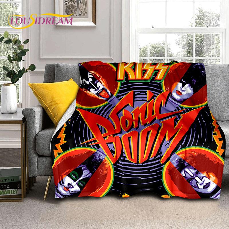 Kiss Rock Heavy Metal Band Gene Paul Мягкие Фланелевые Одеяла, Плед Уютное Одеяло для Пикника Кроватей Дивана Дома Спальни