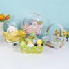 4Pcs Bunny/Chick Colorful Easter Rabbit Basket Cartoon Easter Gift Box Easter Paper Baskets  Cookie