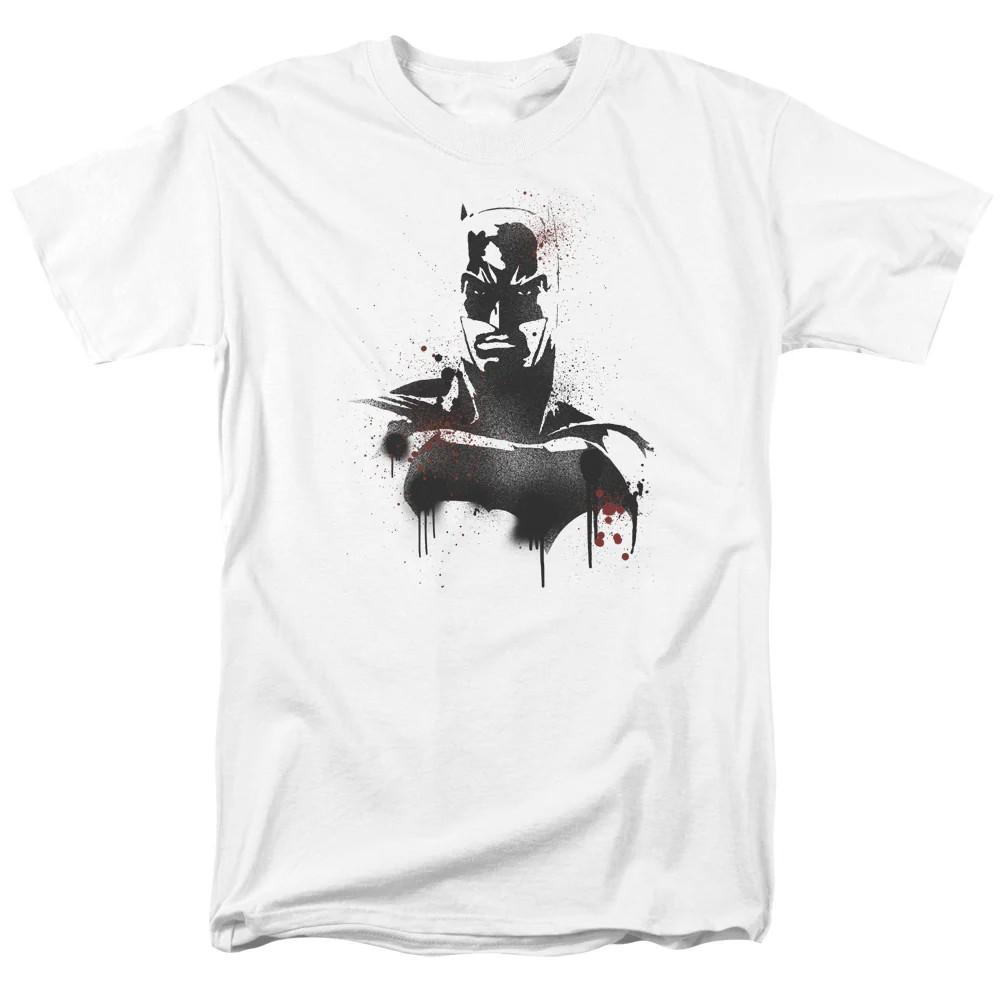 Batman V Superman Batman Spray Mens T Shirt White Officially Licensed