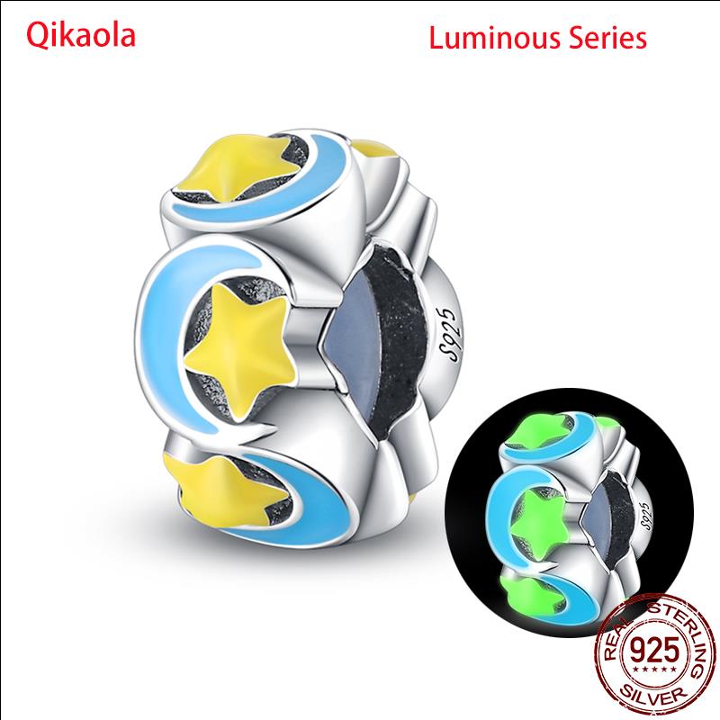 Original 100% sS925 Sterling Silver Luminous Octopus Ocean Series Charms Fit Bracelet DIY Beads Ms Jewelry Gift New In