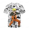 Naruto Breeze Adult Unisex Nine Tailed Demon Fox Kurama Printed T-shirt 3d