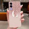 Защитный от царапин чехол для телефона Vivo V70 FE, прозрачный силиконовый (TPU), мягкий, с узором 'Счастливая буква', 'Розовая сияющая звездная ночь', парный