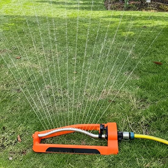 Lawn Sprinkler with Weighted Base 17 Anti-Clog Nozzles Adjustable Water Spray
