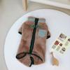 Warm Fleece Puppy Dog Jumpsuit for Small Dogs Winter Pet Clothes with Buckle Pomeranian Poodle Overalls Mascotas Cat Clothing