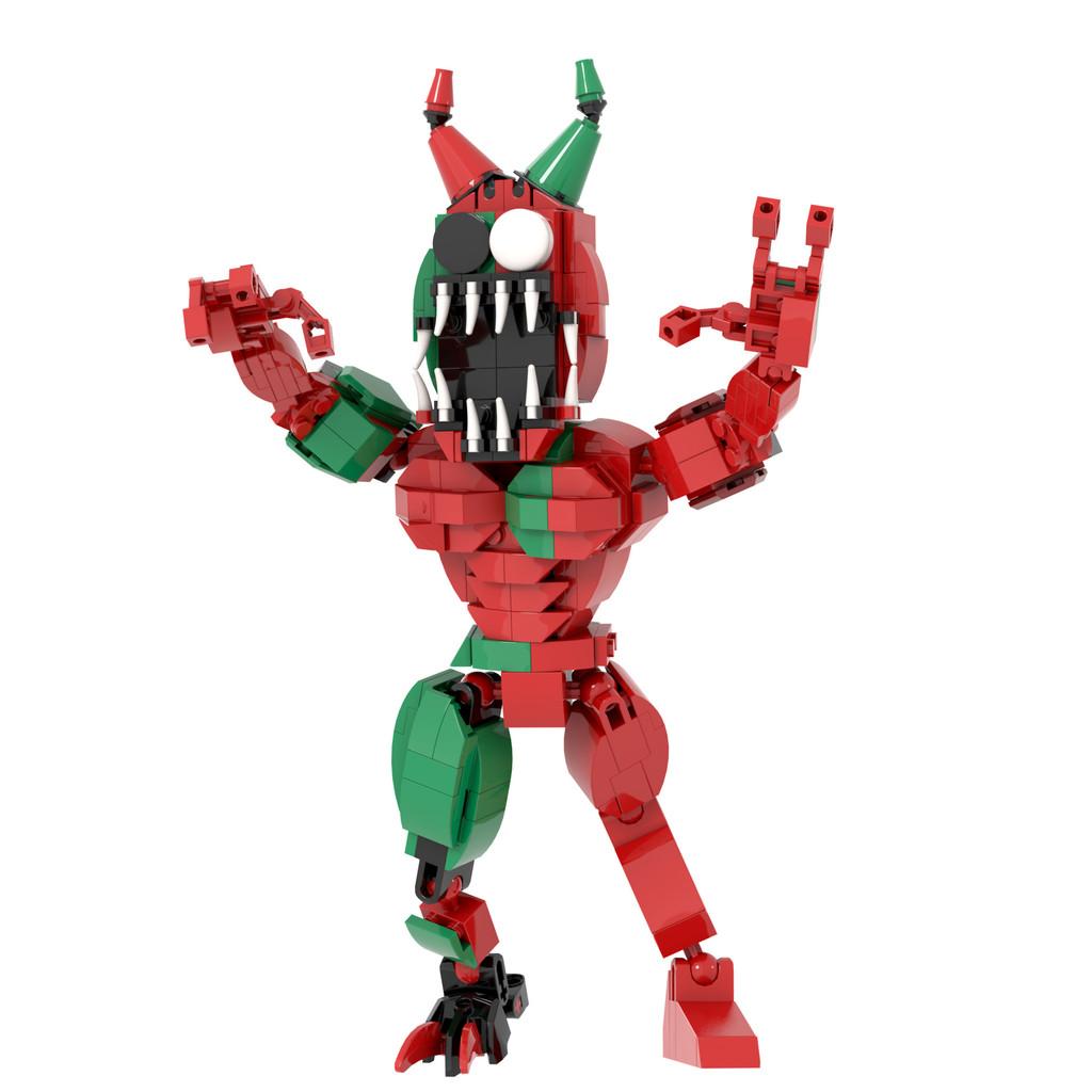 Green Monster Red Assembly Building Block Children Toy Model Desktop Ornament