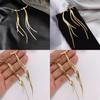 Elegant Metal Drop Earrings With Snake Bone Chain For Fashionforward Unisex Jewelry