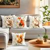 4 Pcs Watercolor Animals Single-Sided Printed Pillowcase Cushion Cover,Suitable For Living Room,Bedroom,Car Decoration