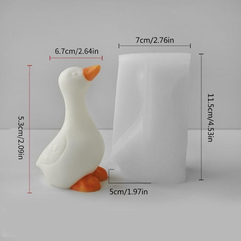 3D утка, свеча, силиконовая форма, сделай сам, кристаллическая форма для эпоксидной смолы, инструмент для изготовления свечей в виде животных, форма для мыла, мороженого, декоры ручной работы