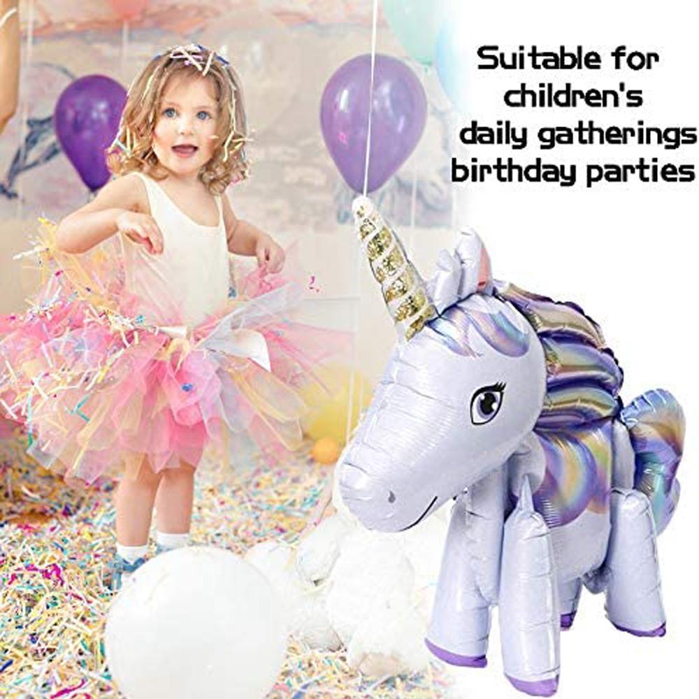 3D Воздушные шары из фольги с единорогом в полный рост для декора дня рождения, 8 шт.