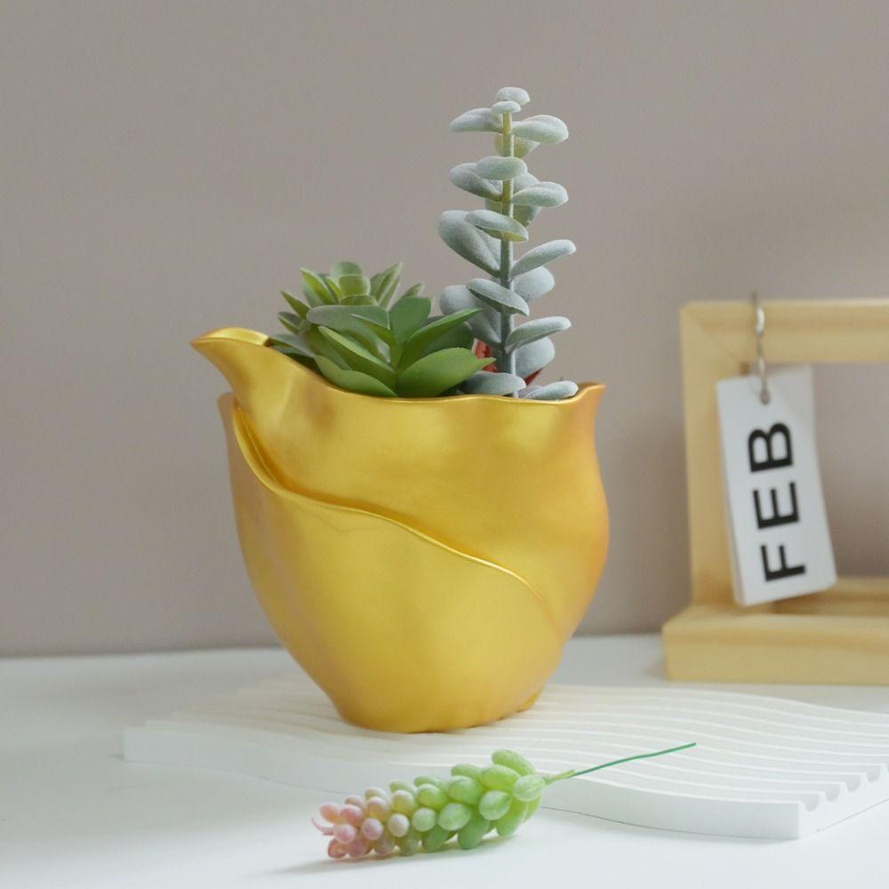 Resin Human Face Vase Aesthetic European Style Hydroponic Flower Holder Abstract Handicraft Flower Pot Office