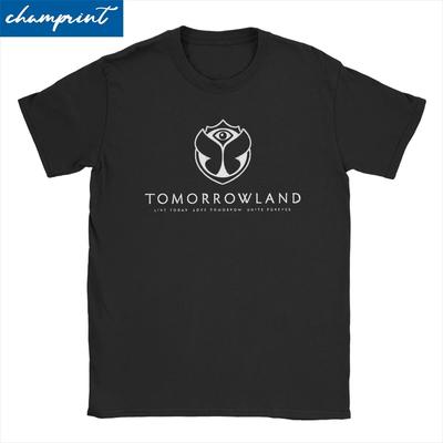 Винтажная футболка Tomorrowlands, женская футболка унисекс из 100% хлопка, футболка с короткими рукавами для бельгийских электронных танцев, одежда большого размера