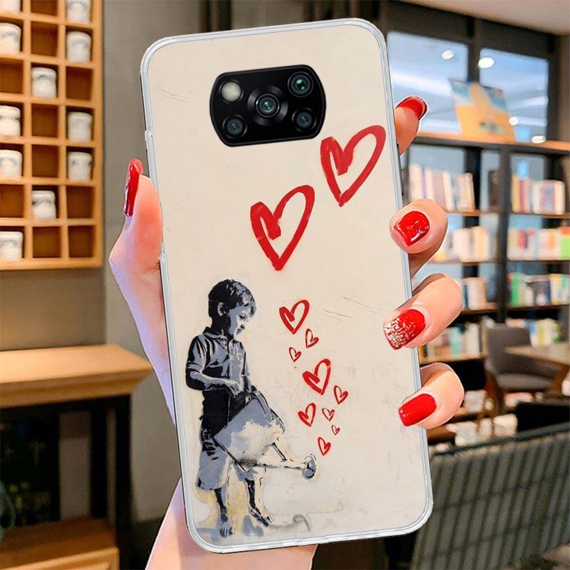 Street Art Banksy Graffiti Cover Phone Case For Xiaomi Poco F7 Ultra X7 X6 X5 Pro M7 Redmi 15C 15 13C 13 12C 12 10C 10 9A 9C 9T