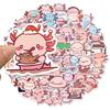 50PCS Cartoon Animal Fun Axolotl Graffiti Stickers DIY Manual Scrap Book Tablet Trendy Decoration Toy Stickers
