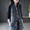 Women Fashion Vintage Plus Size Denim Coat Jean Vest