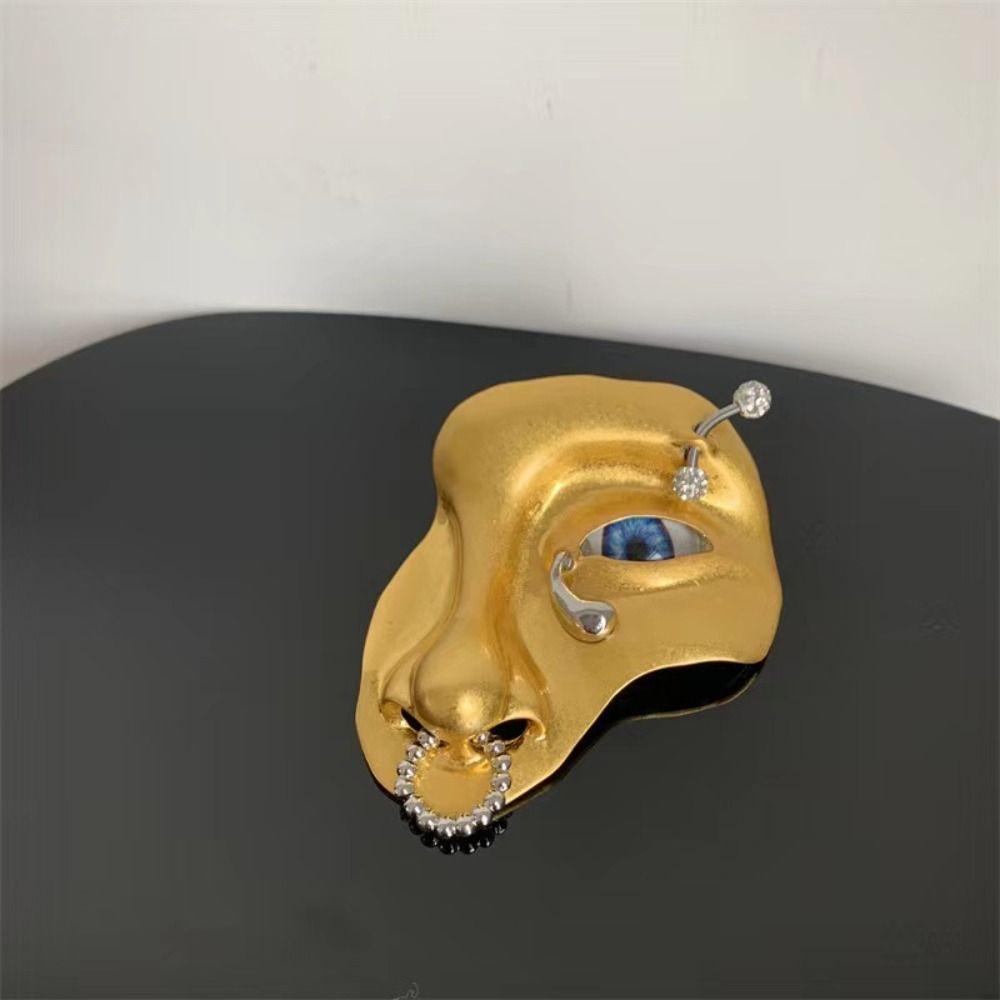 Цинк Цинковый сплав Преувеличенные броши Ювелирные аксессуары Женская брошь Винтажная брошь с половиной человеческого лица Подарок