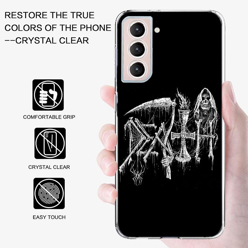 Metal Band D-Death Phone Case For Samsung A16 A26 A36 A56 A17 A15 A25 A35 A55 A14 A24 A34 A54 A04S A05S Galaxy Note 20 10 9 8 A9
