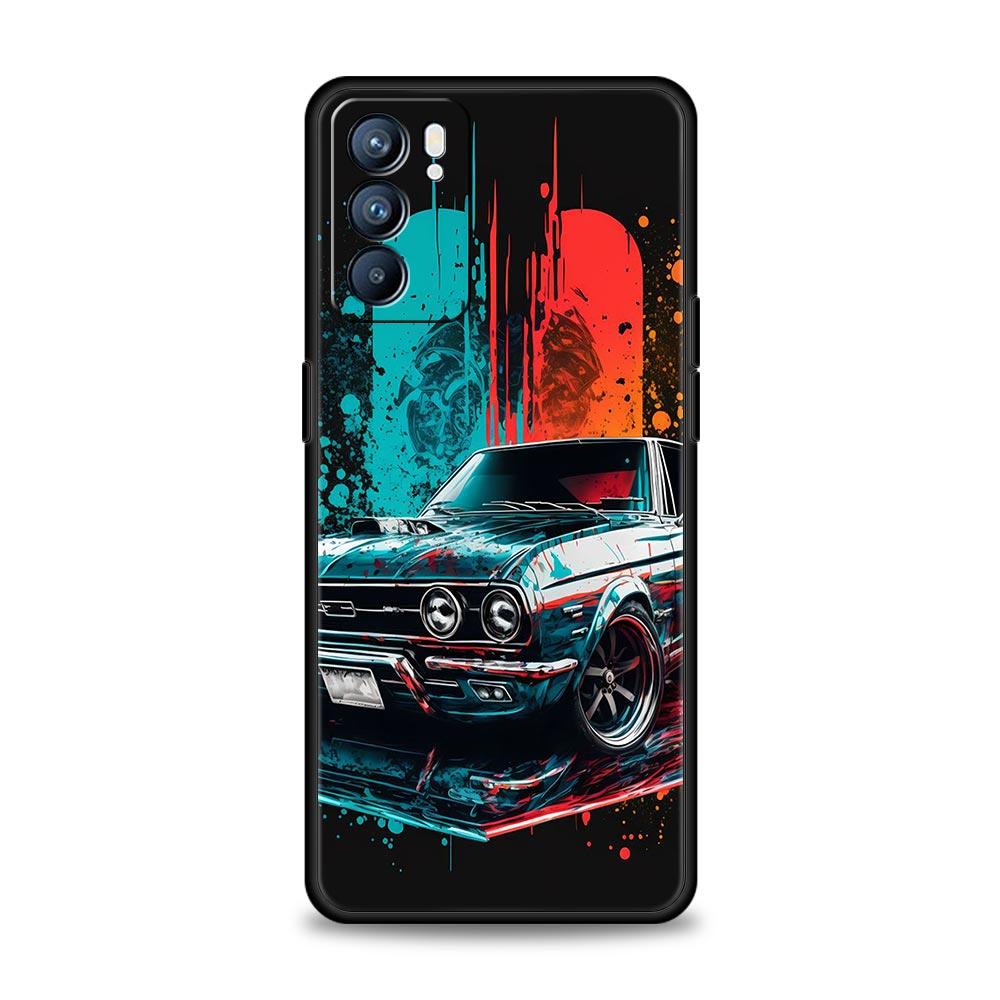 Спортивный автомобиль JDM Tokyo drift Чехол Для Oppo Find X6 Pro X5 A54 A53 A52 A9 A15 A95 A17 A16 A76 A74 A57 Reno7 Reno6 Pro Plus 5G Обложка