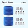 2Set Elastic Laces Sneakers Spring Lock Shoe Laces Without Ties Metal Buckle Laces Round No Tie Shoelaces Shoes Accessories