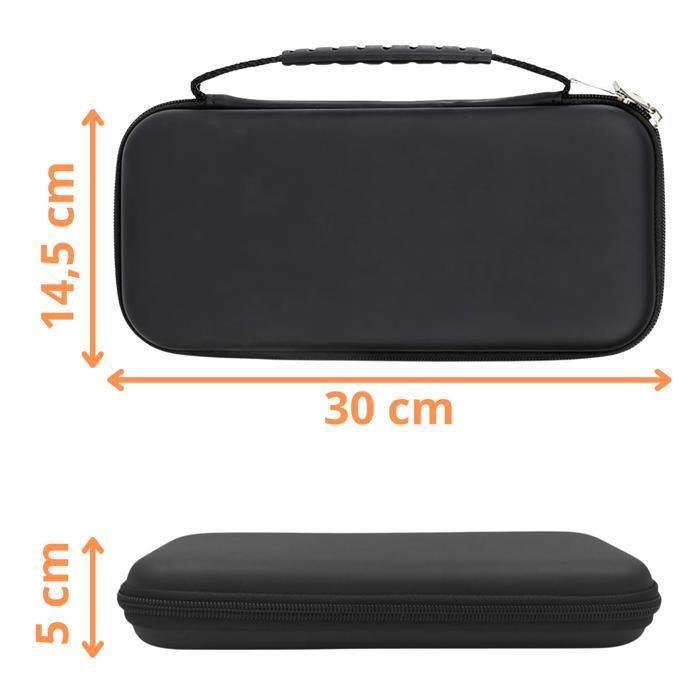 Etui de transport - PHONILLICO - Nintendo Switch 2 - Noir - 12 emplacements cartes - Poche zippée