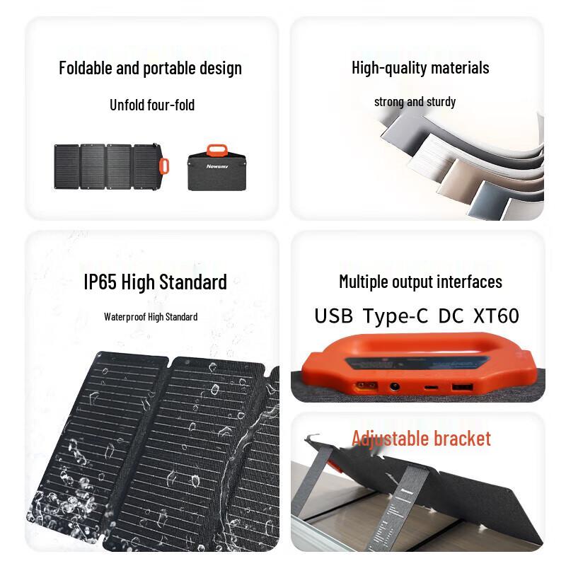 Foldable 60W Monocrystalline Solar Panel