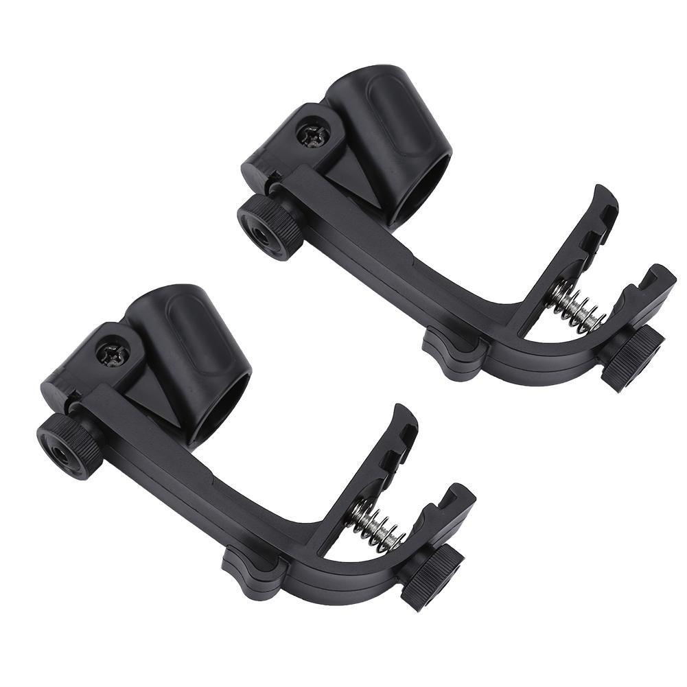 VGEBY 2-Piece Drum Microphone Stand Clamp Adjustable Microphone Holder 18mm-22mm Black