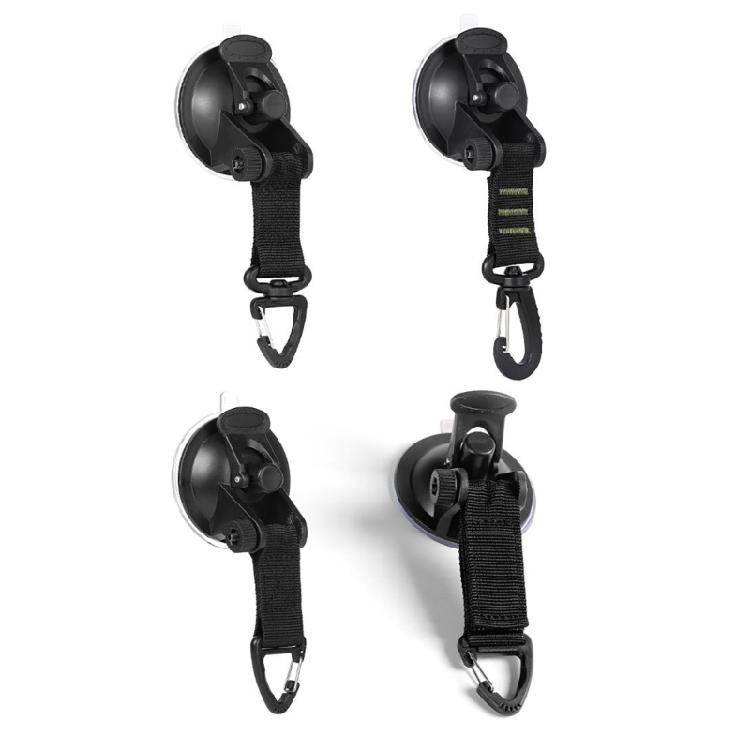 4pack Suction Cups with Hook Car Camping Tie Down Sucker Cup Outdoor Tarps Hook for Camping Gears and Outdoor Use