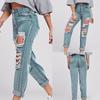 Женские однотонные джинсы с низкой талией и расклешенными брюками, модные брюки