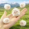 Plastic Cartoon Lamb Bag Charm 3D Printed Fidget Button Toy Clicker Key Chain  For Office Desk
