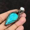 Аризона Бирюзовый Кулон Медная Проволока Обернутый Кулон Дизайнерские Ювелирные Изделия Радуга Кулон Из Лунного Камня Ювелирные Изделия Ручной Работы Для Женщин Подарок Для Мамы