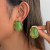 SHIXIN 2026 Irregular Resin Stainless Steel Earring 18K Gold Plated Texture Statement Stud Ear Women Everyday Party Wear Jewelry
