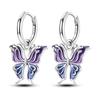 Orstarry 925 Silver Pink Sweet Bow Earrings Women Jewelry Trendy Drop Earrings Party Gift Anniversary