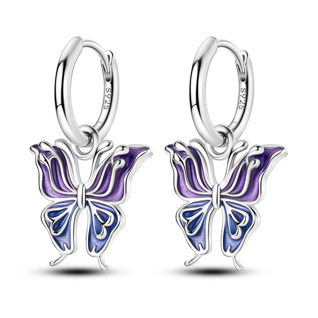 Orstarry 925 Silver Pink Sweet Bow Earrings Women Jewelry Trendy Drop Earrings Party Gift Anniversary