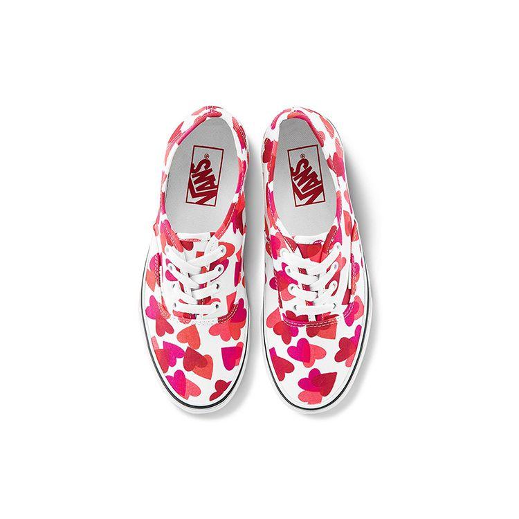 Vans Authentic Valentine Hearts Unisex Sneakers Red True-White Fuchsia-Purple VN0A348A40Q