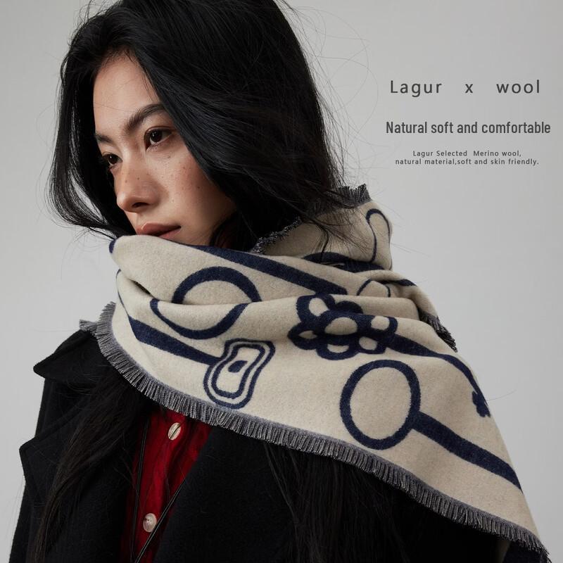 Шарф Lagur Paris Classic из 100% тонкой шерсти