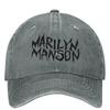 Кепки-бейсболки унисекс в стиле Black Metal Marilyn Manson, потертые хлопковые кепки, головной убор для классических тренировок на открытом воздухе