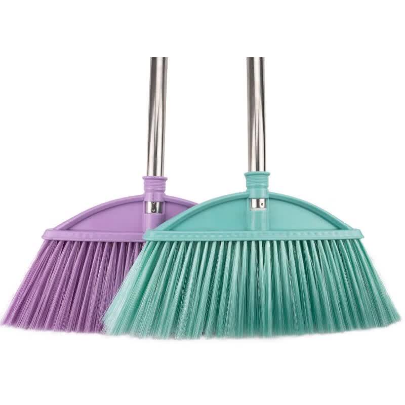 Hersdiger Plastic Broom Set with Stainless Steel Handle