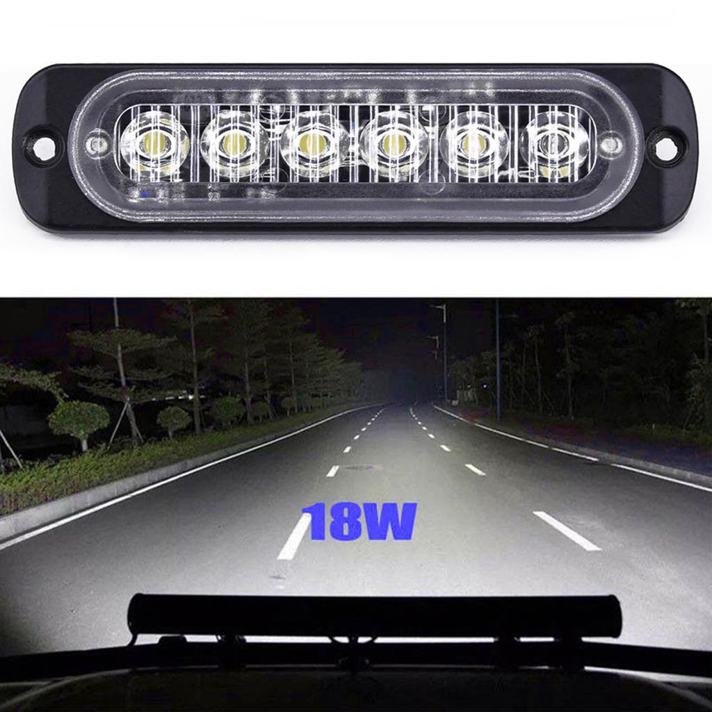 20X 12V-24V 18W Car White 6LED DRL Fog-Light Headlight Flash Lamps Running Light