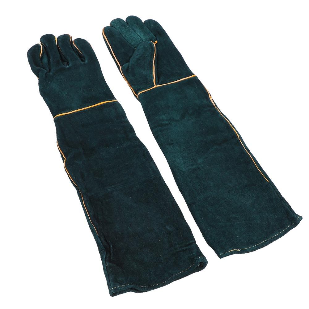 Thick Cowhide Pet Bite Tough Glove Extended Cuff Dog Training Glove Cat Handling