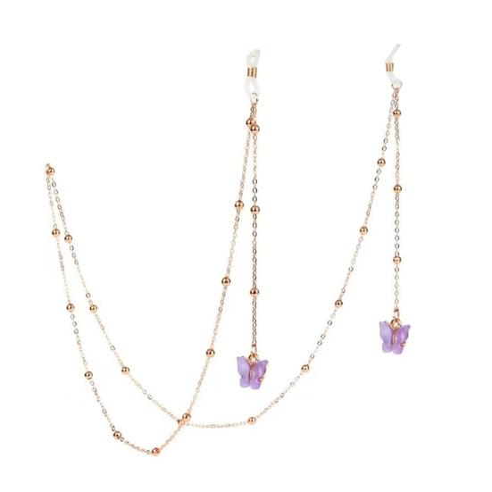 Eyewear Chain Nice-looking Simple Style Lightweight Eyeglass Chain Lady Glasses Lanyard with Butterfly Decor Glasses Chain Daily Wear