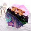 Lion Cubs, Reflection Themed Automatic Opening and Closing Umbrella, Brightly Colored 8-rib Portable Umbrella, Suitable for Men and Women, A Perfect G