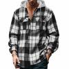 Loose Casual Long-sleeved Hooded Plaid Shirt