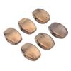 6PCS Tuning Buttons Plastic Brown for Classical Folk Electric Guitar String Handlewith Silver Screws