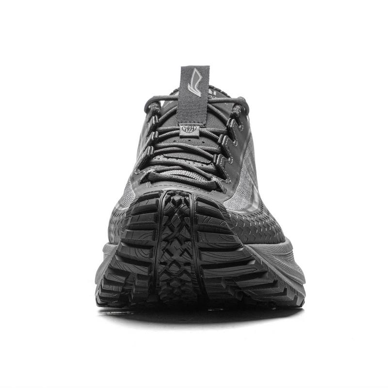 Li Ning Outdoor CF Tracing, Xingchuan Амортизация Дышащие Упругие Низкие Туристические Ботинки Унисекс Обсидиановый Серый Элегантность AHTV047-5