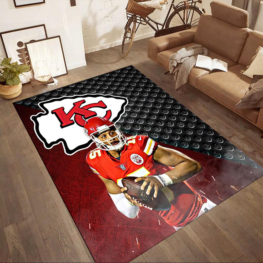 Patrick Mahomes5 Square rugs are a great choice for living rooms, bedrooms, home décor, and as gifts.