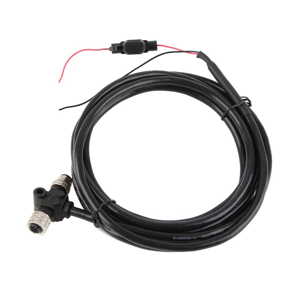 For NMEA2000 Starter Cable with T Connector Fuse 3Meter 5Pin M12 Thread IP67 Waterproof for Simrad Networks