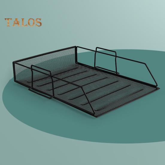 Стеллаж для файлов 3/4 слоя, полая сетка, устойчивая конструкция, съемный, большой емкости, для ноутбуков, книг, настольный органайзер, лоток для хранения бумаг и писем, рабочее пространство в офисе