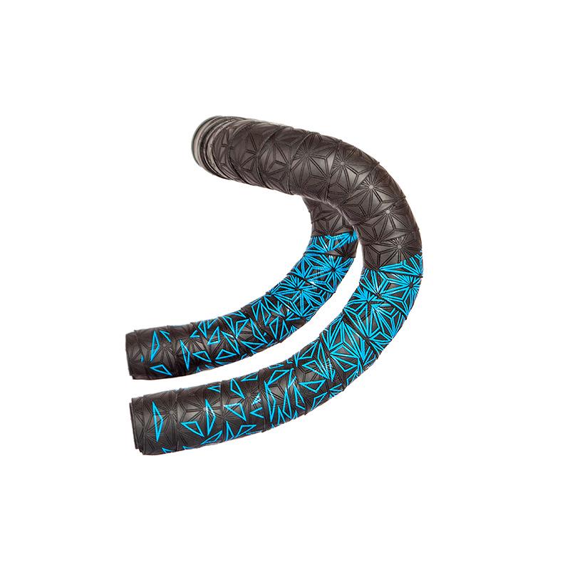 Амортизирующая градиентная лента для руля велосипеда с узором хризантемы - дышащая, двухцветная, износостойкая ПУ для шоссейных велосипедов.