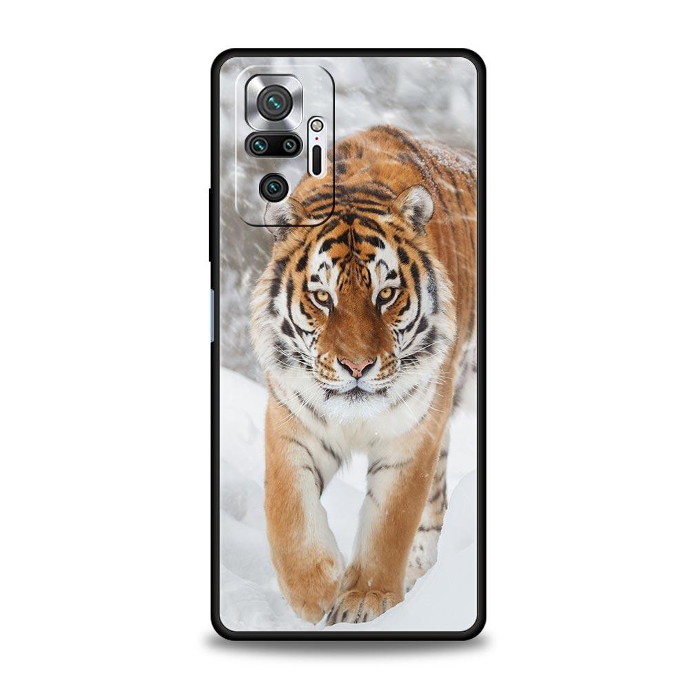 Tiger Leopard Fashion Phone Case For Xiaomi Redmi Note 14 13 5G 10 11 12 Pro Plus 4G 14C 13C 12C 10C Black Cover
